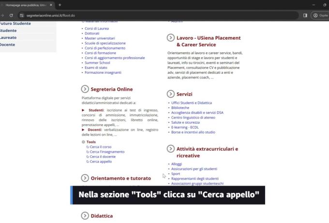 dove si trovano le date degli appelli d'esame?